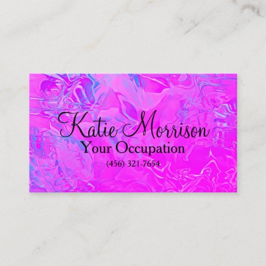 Holografischer Hintergrund Modernes Rosa Blau Visitenkarte (Vorderseite)