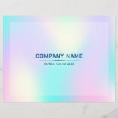 holografischer Hintergrund Pastelfarben Nr.2 Flyer (Hinten)