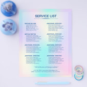 holografischer Hintergrund Pastelfarben Nr.2 Flyer (Einzeln)