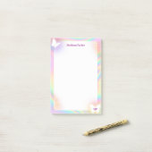 Holografischer Hintergrund Post-it Klebezettel (Auf Schreibtisch)