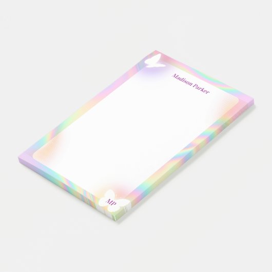 Holografischer Hintergrund Post-it Klebezettel (angewinkelt)