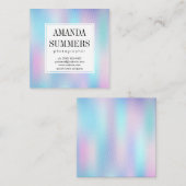 Holografischer Hintergrund Quadratische Visitenkarte (Vorne/Hinten)