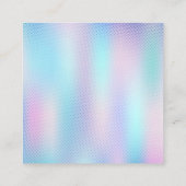 Holografischer Hintergrund Quadratische Visitenkarte (Rückseite)