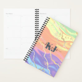 Holografischer Iridescent Opal Gemstone | Monogram Planer