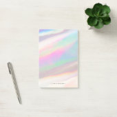 Holografischer Iridescent Opal Gemstone Personalis Post-it Klebezettel (Büro)