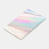 Holografischer Iridescent Opal Gemstone Personalis Post-it Klebezettel (angewinkelt)