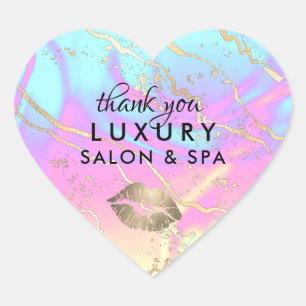 Holografischer Iridescent Opal Gemstone   Vielen D Herz-Aufkleber