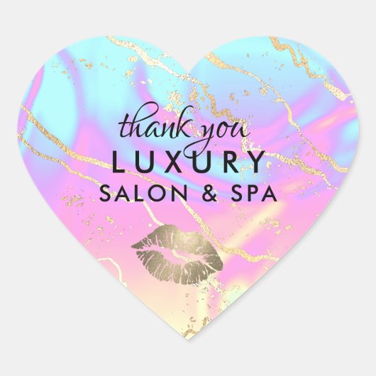 Holografischer Iridescent Opal Gemstone | Vielen D Herz-Aufkleber (Vorderseite)