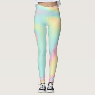 Holografischer Iridescent Pastel Rainbow Leggings