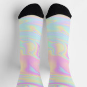Holografischer Iridescent Pastel Rainbow Socken (Oben)