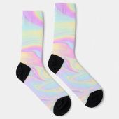 Holografischer Iridescent Pastel Rainbow Socken (Rechts)