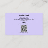Holografischer irideszierter QR-Code modern Visitenkarte (Rückseite)