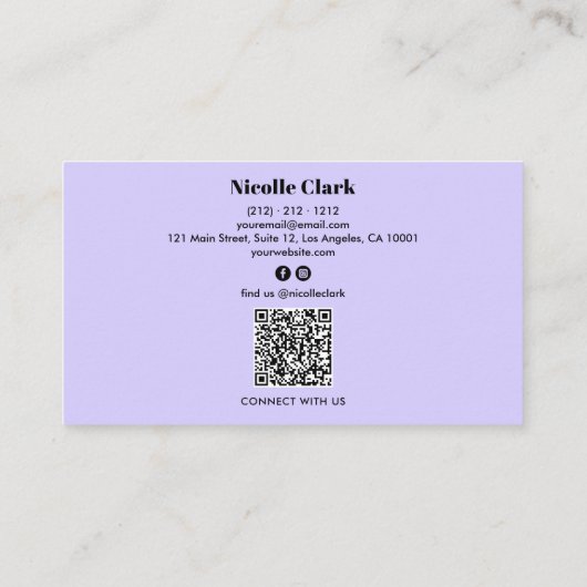 Holografischer irideszierter QR-Code modern Visitenkarte (Rückseite)