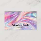 Holografischer irideszierter QR-Code modern Visitenkarte (Vorderseite)