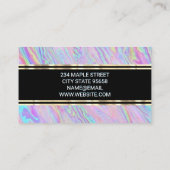 Holografischer irisierender flüssiger Hintergrund Visitenkarte (Rückseite)