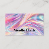 Holografischer Irisierender QR-Code fett modern Visitenkarte (Vorderseite)