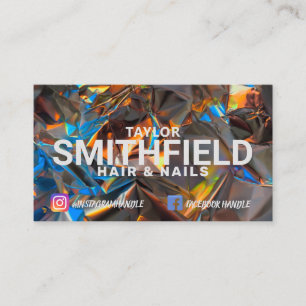 Holografischer Kristall-Farbstoff Moderne Moderne  Visitenkarte