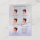 Holografischer Lila Glitzer Luxury PMU Aftercare Visitenkarte (Vorderseite)