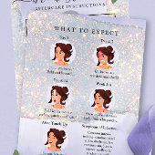 Holografischer Lila Glitzer Luxury PMU Aftercare Visitenkarte