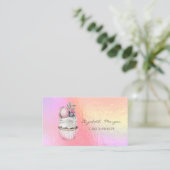 Holografischer Macaron Macaron Visitenkarte (Stehend Vorderseite)