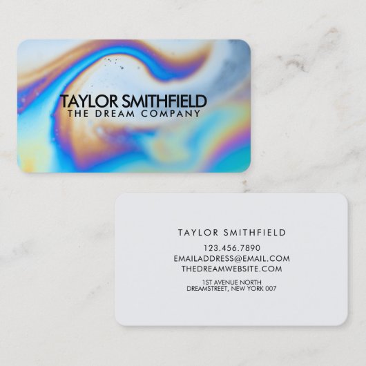 Holografischer Marmor Visitenkarte (Vorne/Hinten)