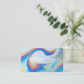 Holografischer Marmor Visitenkarte (Stehend Vorderseite)