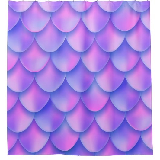 Holografischer Mermaid-Schwanz, lebendige Folienst Duschvorhang (Vorderseite)