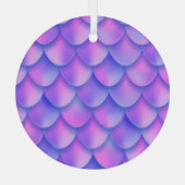 Holografischer Mermaid-Schwanz, lebendige Folienst Ornament Aus Glas (Rückseite)