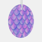 Holografischer Mermaid-Schwanz, lebendige Folienst Ornament Aus Glas (Vorderseite Rechts)