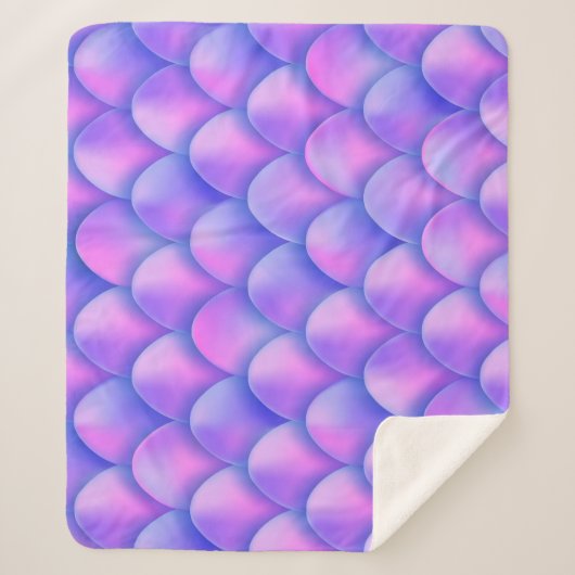 Holografischer Mermaid-Schwanz, lebendige Folienst Sherpadecke (Vorderseite)