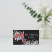 Holografischer Nagelsalon afroamerikanischer Hand Visitenkarte (Stehend Vorderseite)