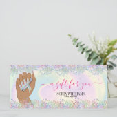 holografischer Nagelsalon Handnägel-Technikerin (Stehend Vorderseite)