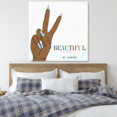 holografischer Nagelsalon Handnägel-Technikerin Leinwanddruck (Insitu (Schlafzimmer))