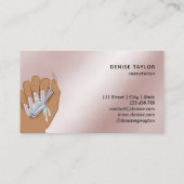 holografischer Nagelsalon Handnägel-Technikerin Visitenkarte (Rückseite)