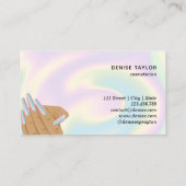 holografischer Nagelsalon Handnägel-Technikerin Visitenkarte (Rückseite)