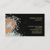 holografischer Nagelsalon Handnägel-Technikerin Visitenkarte (Rückseite)