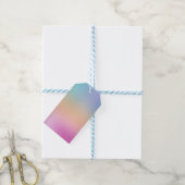 Holografischer Ombre Minimalismus Pink Blue Geschenkanhänger (Mit Garn)