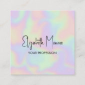Holografischer Opal Gemstone Quadratische Visitenkarte (Vorderseite)