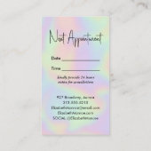 Holografischer Opal Gemstone Terminkarte (Rückseite)