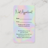 Holografischer Opal Gemstone Terminkarte (Rückseite)