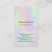 Holografischer Opal Gemstone Visitenkarte (Rückseite)