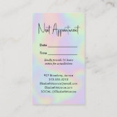 Holografischer Opal Gemstone Visitenkarte (Rückseite)