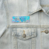 Holografischer Opal Stone Glitzer Calligraphy Namensschild (Beispiel)