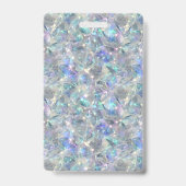 Holografischer Opal Stone Hintergrund Ausweis (Rückseite)