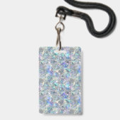 Holografischer Opal Stone Hintergrund Ausweis (Rückseite mit Lanyard)