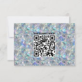 Holografischer Opal Stone Hintergrund Dankeskarte (Rückseite)