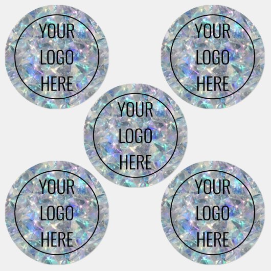 Holografischer Opal Stone Hintergrund Etiketten (Gruppe)