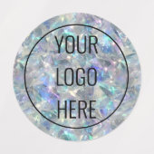 Holografischer Opal Stone Hintergrund Etiketten (Design 1)