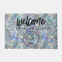 Holografischer Opal Stone Hintergrund Fußmatte