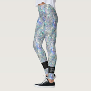 Holografischer Opal Stone Hintergrund Leggings